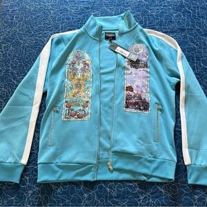 Rockstar Original- L- Teal Warm up Jacket- New